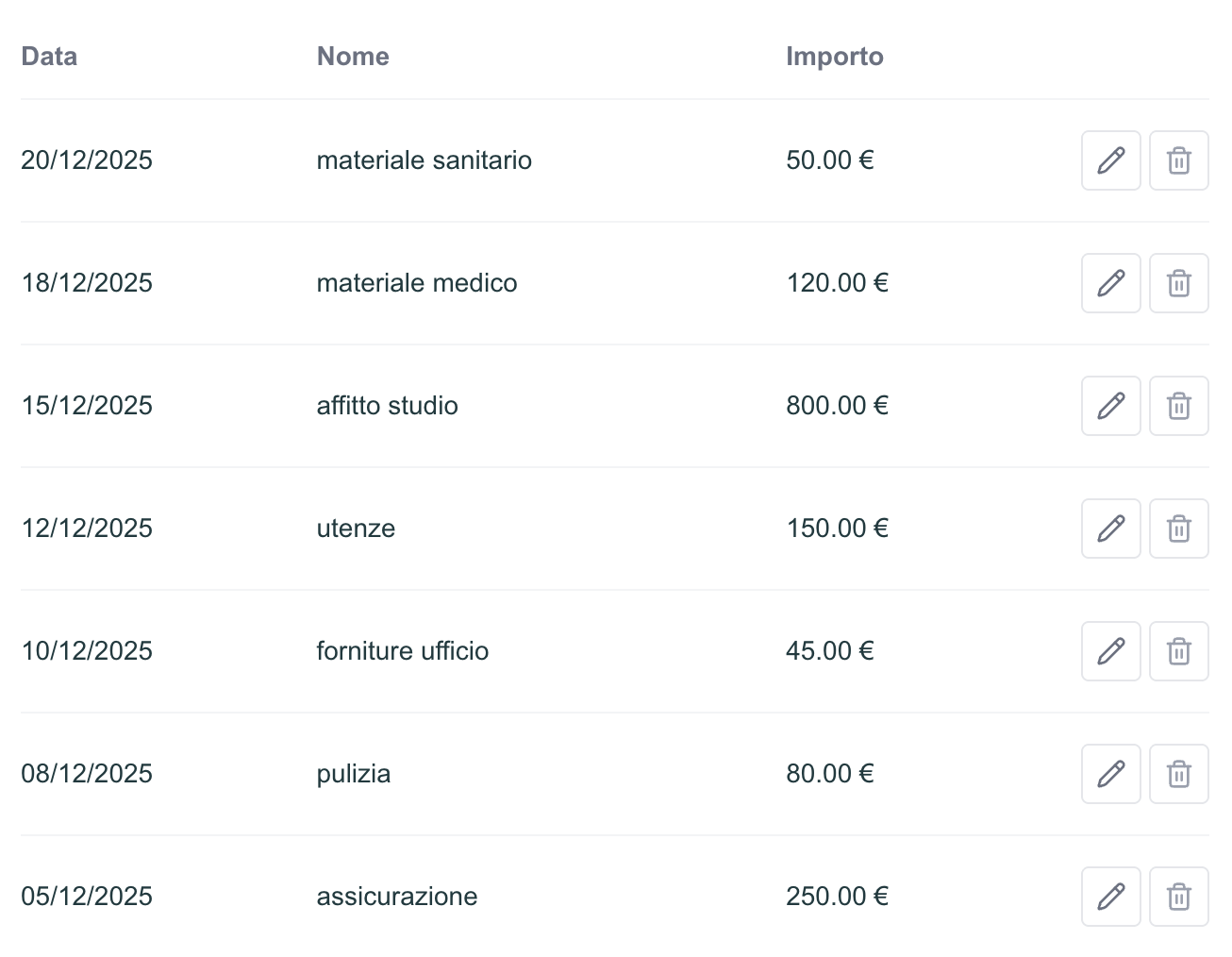 Gestione Spese e Fatture