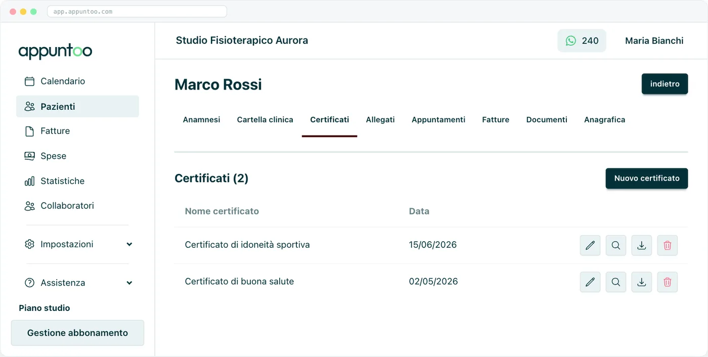 Appuntoo - Certificati e documenti digitali con firma acquisita