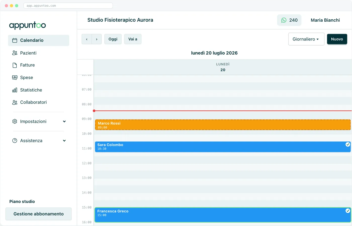 Appuntoo - Richiesta di prenotazione online da confermare nel calendario