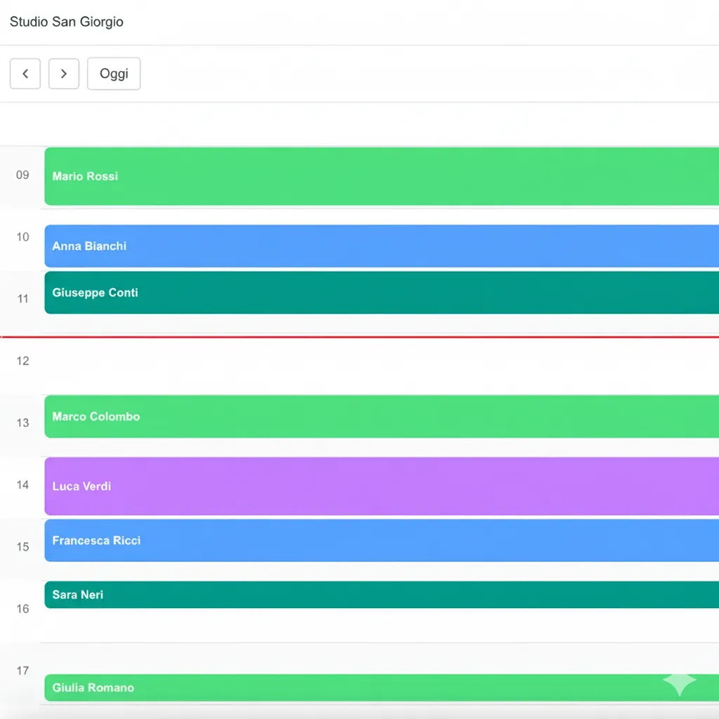 Appuntamenti ricorrenti per cicli di fisioterapia e terapia