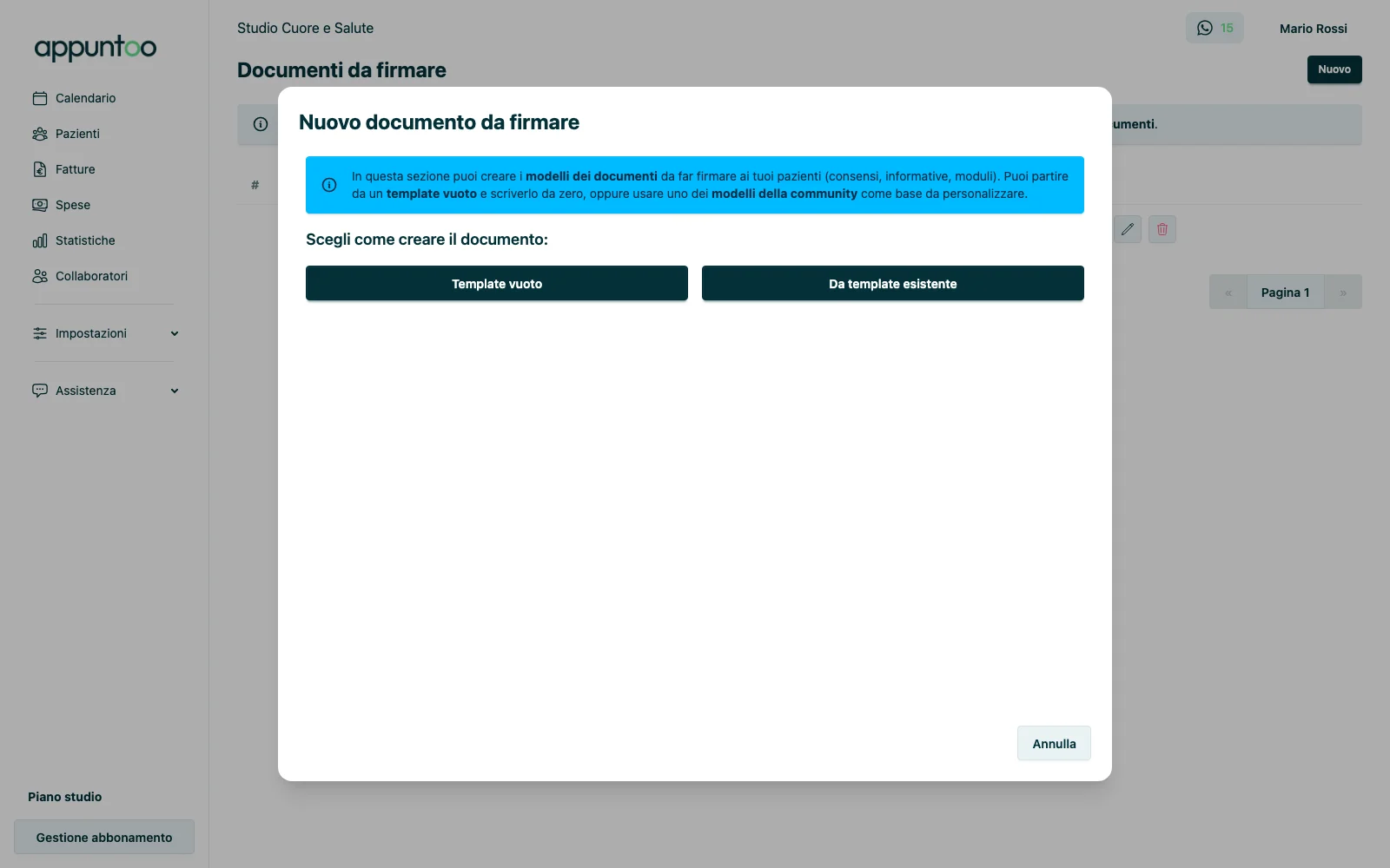 Editor documento da firmare Appuntoo