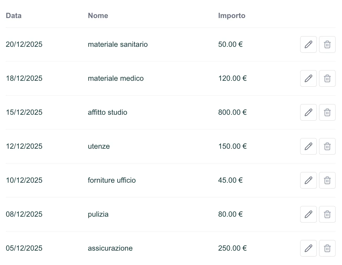 Gestione Spese e Fatture